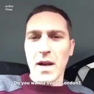 English man angry over traffic (funny)