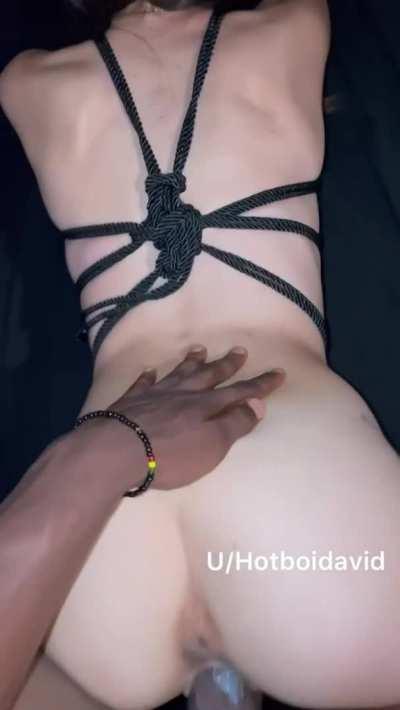 Watch as she creams over my black cock