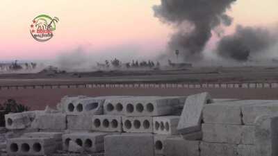 Explosive laden BMP detonates amongst SAA 