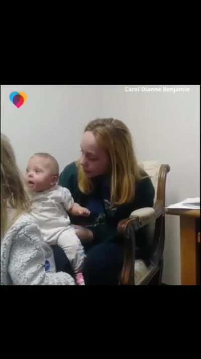 Baby hears for the first time,her joy filled chuckles are the nutrition to my soul