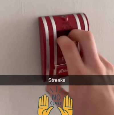 15 year old i have on Snapchat posted this on his story. Said he was “forced” to help out at church so he pulled the fire alarm