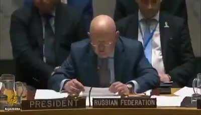 When the United States stood alone at the United Nations Security Council and only received 1 vote - its own vote.