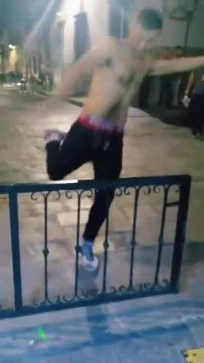 Getting all excited before a fight