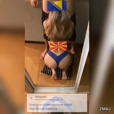 Macedonia always wants her mouth full of Bosnian cock