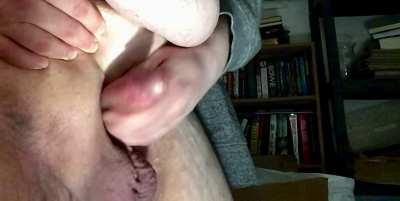 Big guy with a little guy, hanging in the hoody and letting out a goody in the basement…gets noisy in the end…