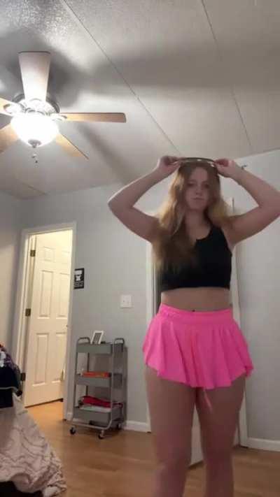 Fiery red hair and cute body 