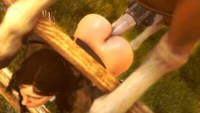 Yennefer Showing Proper Horse Riding Technique (Darktronicksfm)