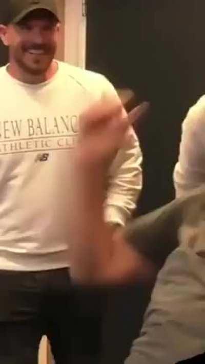 Knocked him over first balllll