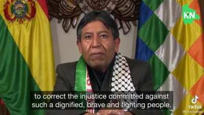 Message of Solidarity from Bolivia’s Vice President, David Choquehuanca. South America and the Arab nation will always stand together against Imperialism!
