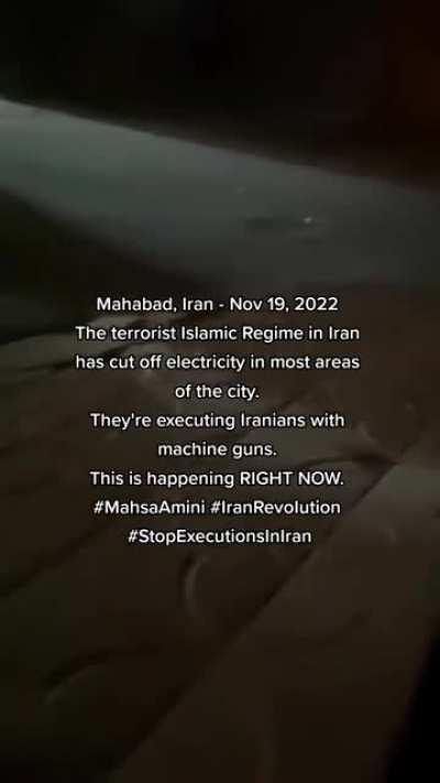 Iranians being executed with machine guns in the streets