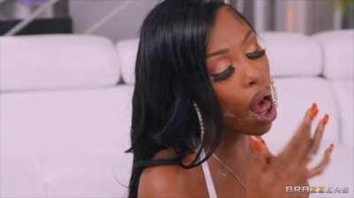 Lia Lovely loves white cock pasting her face