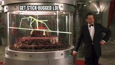 Mr Bean get's Distracted and Stick Bugged lol