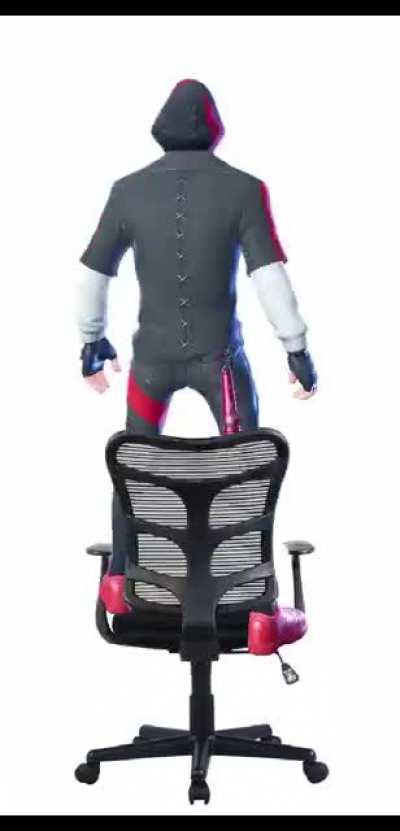 Ikonik spinning on a chair with very dramatic music playing in the background (Audio on)