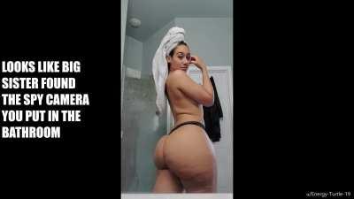 [B/S] She Spotted the Camera, Time to Make her Naughty Little Bro Hard All Week