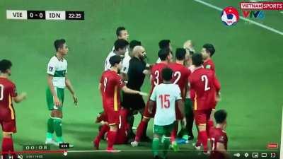 Vietnam - Indonesia. This tackle didn’t even get a yellow.