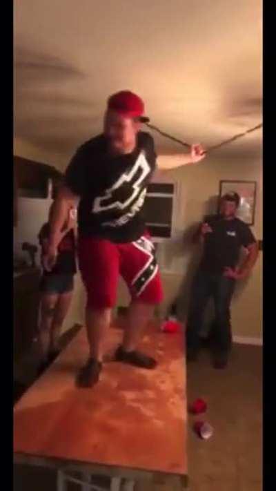 He should not have kicked that cup!