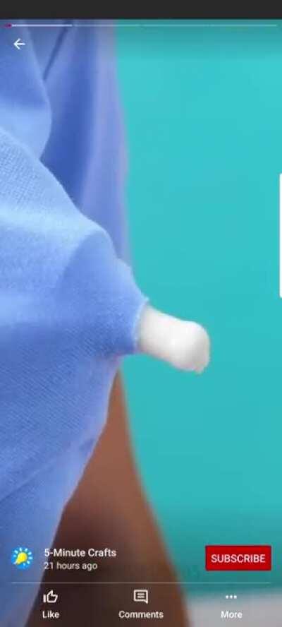 Actual short from 5-minute crafts youtube channel.