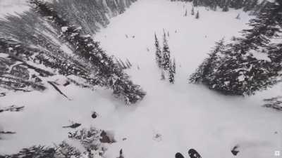 Duncan Adams sending it big in the backcountry