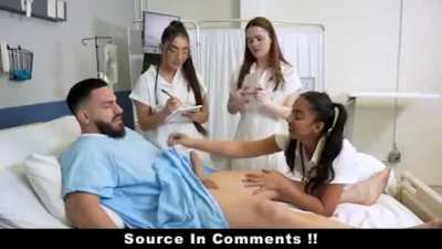 Claire, Madison, and Trinity Are Three Doctors Any Patient Would Want to Be Treated By. Lucky Stud Peter