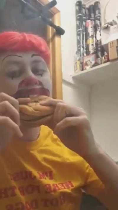 Positive vibes with hamburger