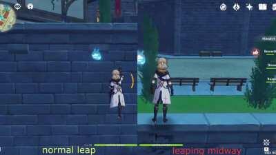 You probably know/not know this but you can get a little jump boost from albedo's E ability