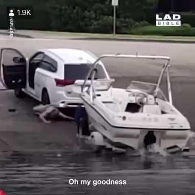 Forgetting to put the hand brake on