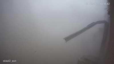 One of the Russian missiles landing in Ukrainian borders caught on camera