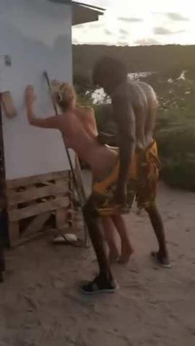 Fucking BBC outside with people watching