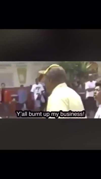 Before burning down random stores and businesses please think about who you are hurting.