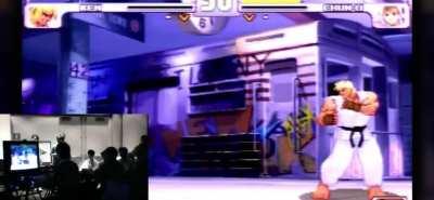 During a Street Fighter Third Strike tournament at EVO 2004, Diogo Umehara pulls off the impossible: successfully parry all 17 hits of Chun-Li’s special move