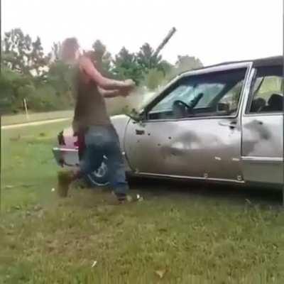 To break a windshield