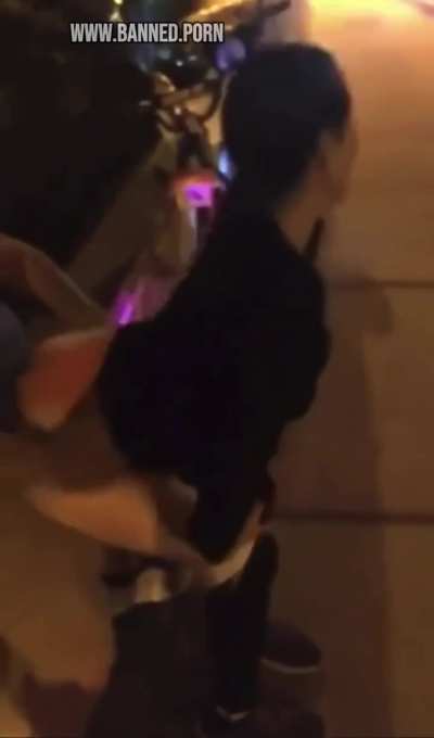 Fucking in the street with the gym whore