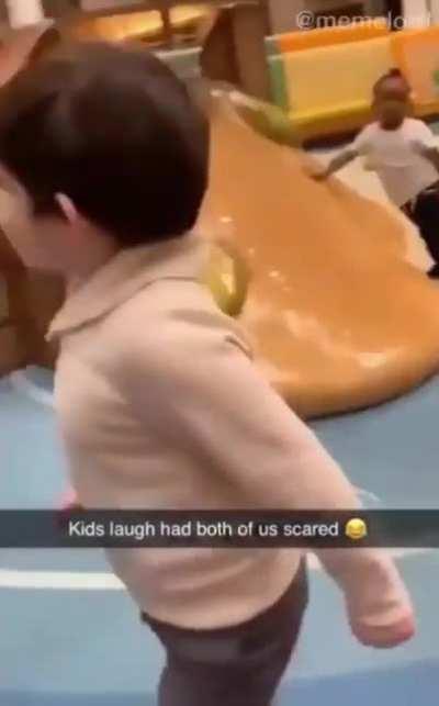 Nah this lil nigga got it wit that creepy ass laugh 😭