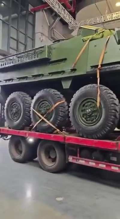 The moment the Stryker arrived at the expo