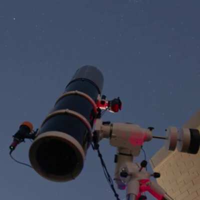 Timelapse of my telescope tracking a deep space galaxy. Image link in the comments.