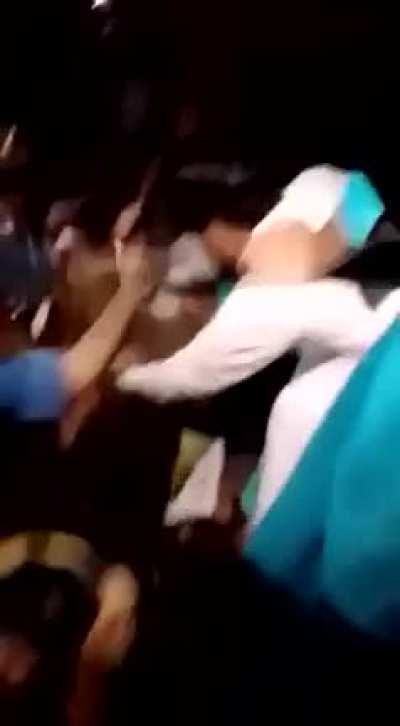 100's of men groping a woman at Lahore, Pakistan on Independence day.