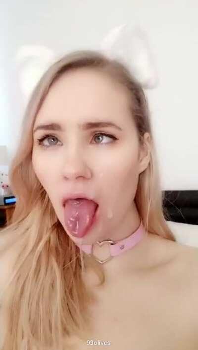 Love showing off what a braindead cumdump I am. 😻 [OC]