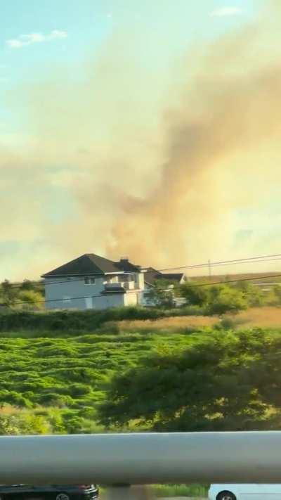 Fire at a farm near colebrook road and King George Hwy.