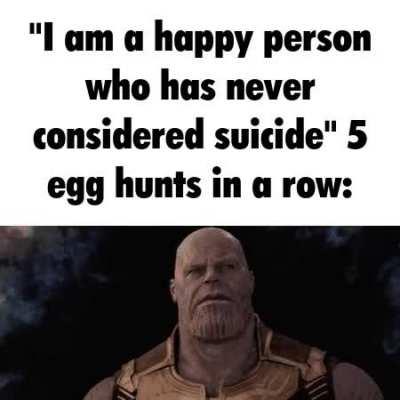 egg hunt chugs balls man