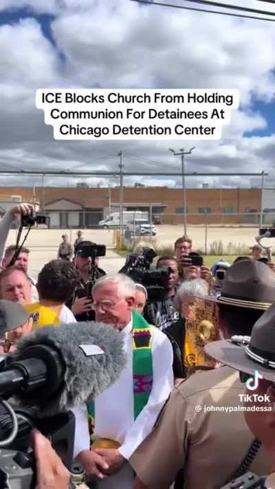 ICE denying the sacrament of communion to the detainees.