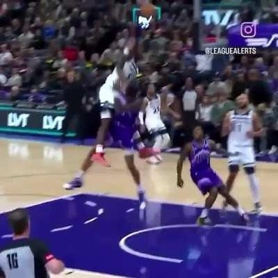 Chris finch flaps his wings in the background as ant flies