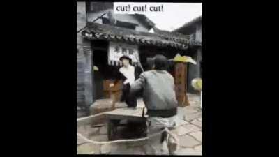 WCGW filming too close to the fighting scene