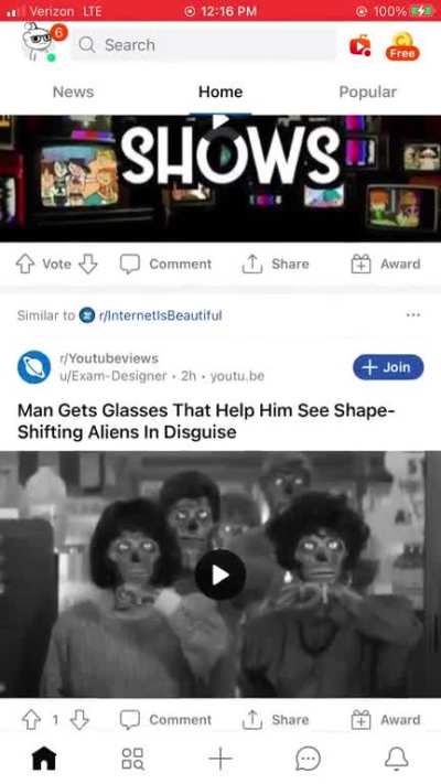 Today my feed is filled top to bottom with recommendations for the same subreddit