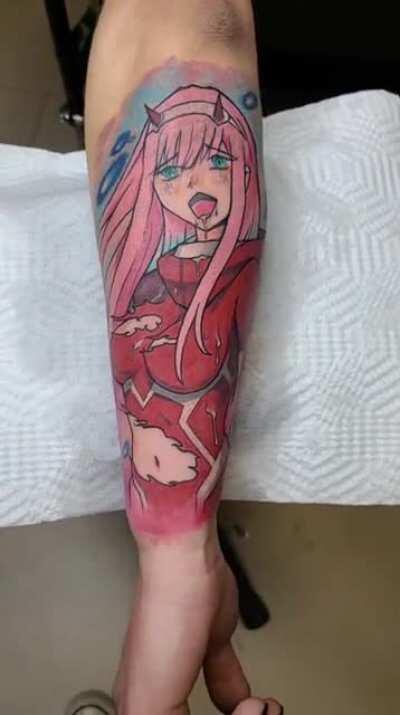 Zero Two tattoo I got today!