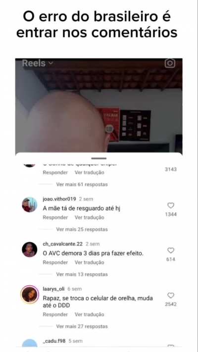 O erro do brasileiro é entrar nos comentários