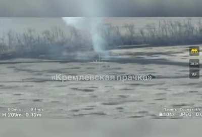 Ru pov UA's 25th airborne infantry advance at Kremanja during daylight and Russian artillery responds