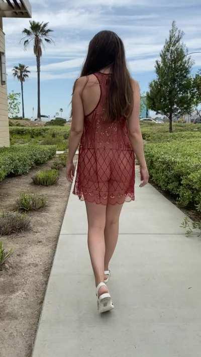 Taking a walk in m new favorite dress