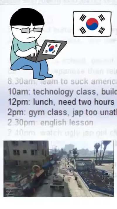 Least intense conversation between Korean and Japanese