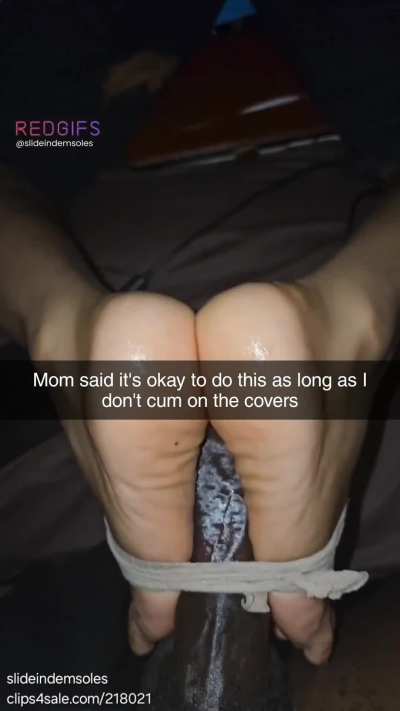 Mom says that this is how my gf should do footjobs