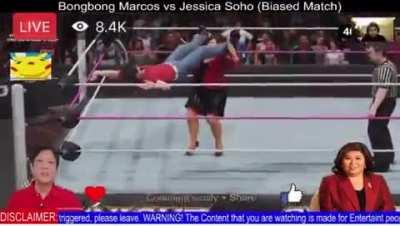 Jessica vs. Boy Ngiwi WWE Showdown haha (minarcos ko lang sa twitter ni @bernongbadtrip)
